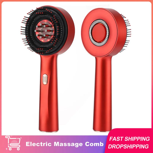 Trendify.Shop Electric Massage Comb Vibration Red Light Hair Growth Massage Scalp Brush Anti Hair Loss Liquid Oil Applicator