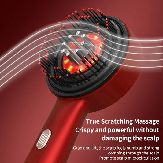 Trendify.Shop Electric Massage Comb Vibration Red Light Hair Growth Massage Scalp Brush Anti Hair Loss Liquid Oil Applicator
